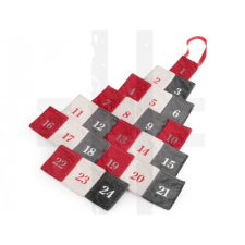  Bársony adventi naptár strasszokkal - 70 cm party kellék