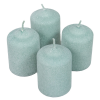  Bársony glitter henger gyertya 50x75mm menta 4db/csom (db ár)