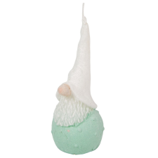 Bársony glitter kicsi hóapó gyertya 55x130mm menta gyertya