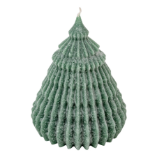  Bársony glitter origami fenyő gyertya 90x120mm zöld dekorációs kellék