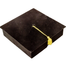 Bársony papírdoboz ballagási sapi fekete M4,5x18cm dekorálható tárgy