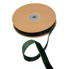  Bársony szalag smaragdzöld 1.5cmx10y dekorációs kellék