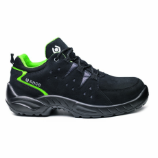 Base Harlem munkavédelmi cipő S1P SRC (fekete/zöld, 36)