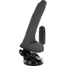 Basecock BASECOCK élethű vibrátor péniszhosszabbító tokkal és távirányítóval 20 CM - fekete vibrátorok