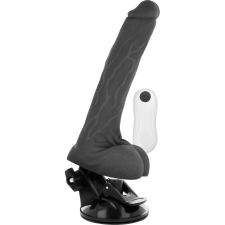  BASECOCK - REALISZTIKUS VIBRÁTOR TÁVIRÁNYÍTÓVAL FEKETE 19 CM vibrátorok