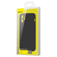 Baseus Baseus iPhone 12 case Liquid Silica Gel Black (WIAPIPH61N-YT01) mobiltelefon kellék