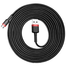 Baseus Cafule Kábel tartós nylon fonott USB / micro USB 2A 3M fekete - piros (CAMKLF - H91) mobiltelefon kellék