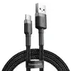 Baseus Cafule kábel USB / USB C QC 3.0 3A 1m, fekete/szürke
