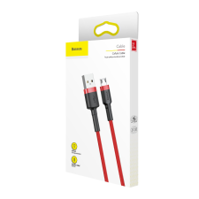 Baseus cafule micro-usb kábel camklf-b09, 2.4 a, 1m, piros-piros kábel és adapter
