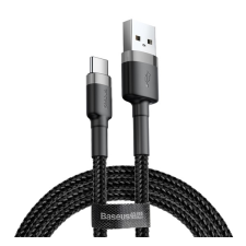 Baseus Cafule USB-A - Type-C adatkábel, 2m, szürke/fekete mobiltelefon kellék