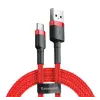  Baseus Cafule USB-C gyorstöltő töltő- és adatkábel, 1m, piros