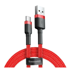  Baseus Cafule USB-C gyorstöltő töltő- és adatkábel, 1m, piros kábel és adapter