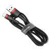Baseus Cafule USB / Lightning adat és töltőkábel, 1,5A, 2m - CALKLF-C19, Fekete/Piros