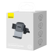 Baseus Car Mount Easy Control Clamp Holder (Air Outlet Version) Black (SUYK000101) (SUYK000101) mobiltelefon kellék