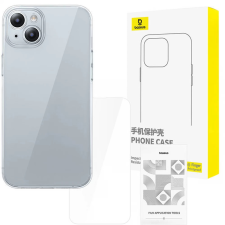 Baseus Clear Case hátlaptok + kijelzővédő iPhone 15 átlátszó tok és táska