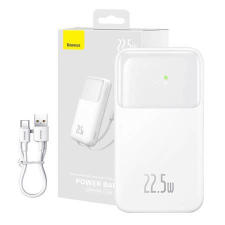 Baseus Comet Powerbank 10000mAh, 22.5W fehér (PPMD020002) (PPMD020002) power bank