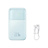 Baseus Comet Series powerbank kijelzővel 10000mAh 22.5W - kék 1xUSB-A és 1xUSB-C bemenettel + beépített Type-C és Lightning kábellel + USB-A - Type-C kábellel (fehér, 30 cm)