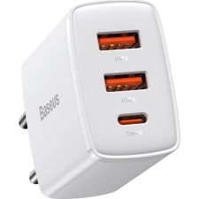 Baseus Compact Quick Charger USB-C / USB-A töltő - Fehér (30W) mobiltelefon kellék