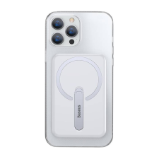 Baseus Crystal  iPhone 13 Pro mágneses kristályüveg tok, tartóval, átlátszó (ARCX000102) (ARCX000102) tok és táska