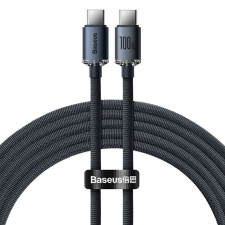 Baseus Crystal Shine USB-C-USB-C kábel, 100W, 2m, fekete (CAJY000701) kábel és adapter