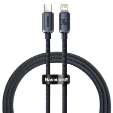 Baseus Crystal USB-C kábel a Lightninghez, 20W, PD, 1.2m (fekete) kábel és adapter