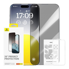Baseus Diamond iPhone 15 Pro betekintésvédő edzett üvegfólia (P60057405203-01) (P60057405203-01) mobiltelefon kellék