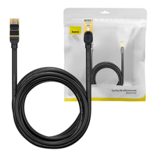 Baseus Ethernet RJ45 hálózati kábel, 10Gbps, 5m (fekete) kábel és adapter