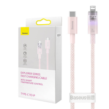Baseus Fast Charging cable Baseus USB-C to Lightning Explorer Series 1m, 20W (pink) kábel és adapter