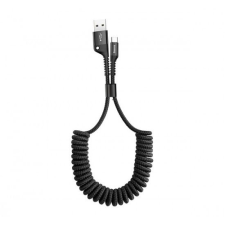 Baseus Fish-eye USB-A - Type-C feltekerert adatkábel, 1m, fekete (CATSR-01) (CATSR-01) kábel és adapter