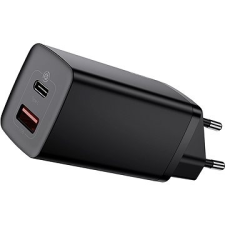 Baseus GaN2 Lite gyorstöltő USB + USB-C 65W Fekete mobiltelefon kellék