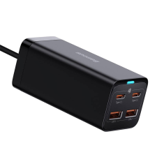 Baseus GaN3 Pro wall charger 2xUSB-C + 2xUSB, 100W (black) mobiltelefon kellék