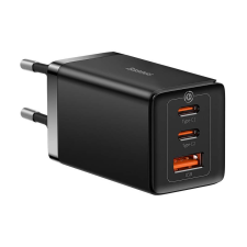 Baseus GaN5 Pro 2xUSB-C + USB hálózati töltő 65W fekete (CCGP120201) (CCGP120201) mobiltelefon kellék