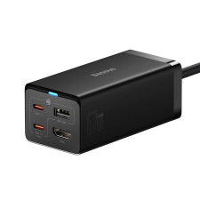 Baseus GaN5 Pro töltő 2xUSB-C + USB + HDMI 67W fekete (CCGP110201) (CCGP110201) mobiltelefon kellék