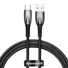 Baseus Glimmer Series USB-A apa - USB-C apa Adat és töltőkábel - Fekete (1m) kábel és adapter
