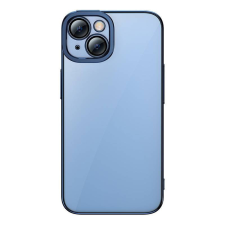 Baseus Glitter iPhone 14 Plus Átlátszó tok és üvegfólia (kék) tok és táska