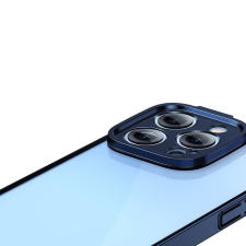 Baseus Glitter iPhone 14 Pro Max Átlátszó tok és üvegfólia (kék) tok és táska