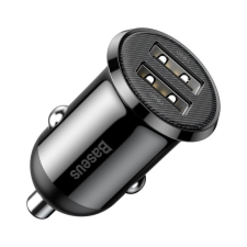 Baseus Grain Pro autós töltő 2 USB 4,8 fekete (CCALLP-01) mobiltelefon kellék