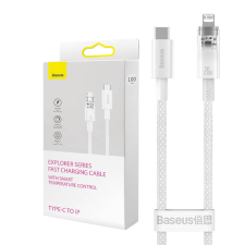 Baseus Gyorstöltő kábel Baseus USB-C Lightning Explorer Series 1m, 20W (fehér) kábel és adapter