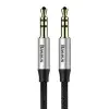 Baseus Jack-jack (3.5mm) audio kábel, szövettel bevont, fekete, 1M, Baseus M30