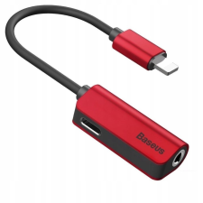 Baseus L32 Lightning - 3.5 mm + Lightning adapter, piros (CALL32-09) kábel és adapter