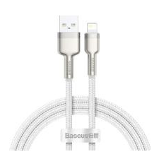 Baseus Lightning kábel, Cafule Series Metal adatkábel, 2.4A, 1m, fehér (CALJK-A02) kábel és adapter