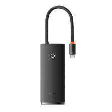 Baseus Lite 5in1 USB-C --> 3x USB 3.0 + USB-C + HDMI hub fekete (WKQX040001) (WKQX040001) laptop kellék