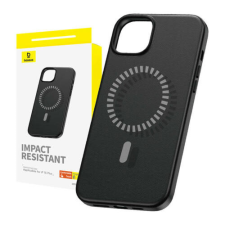 Baseus Magnetic Phone Case for iPhone 15 Plus Baseus Fauxther Series (Black) tok és táska