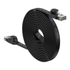 Baseus nagy sebességű Hatféle RJ45 Gigabit hálózati kábel (lapos kábel) 15m Fekete kábel és adapter