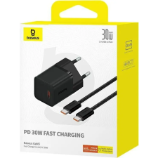 Baseus P10110902113-01 USB-C GaN5 mini 30W mains charger Black P10110902113-00 mobiltelefon kellék