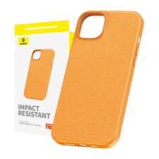 Baseus Phone Case for iPhone 15 Pro Baseus Fauxther Series (Orange) tok és táska