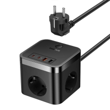 Baseus PowerCombo fali töltő 1.5m fekete (E00066400117-00) (E00066400117-00) mobiltelefon kellék