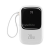 Baseus QPOW vésztöltő USB+Type-C+lightning aljzat (20000mAh, 20W, PD gyorstöltő, LED kijelző + lightning kábel) FEHÉR (PPQD060202)