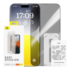 Baseus Sapphire iPhone 15 Pro betekintésvédő edzett üvegfólia (P60057505203-01) (P60057505203-01) mobiltelefon kellék