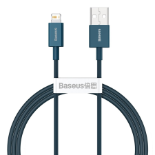 Baseus Superior USB / Lightning adat és töltőkábel, 2,4A, 1m - CALYS-A03, Kék kábel és adapter